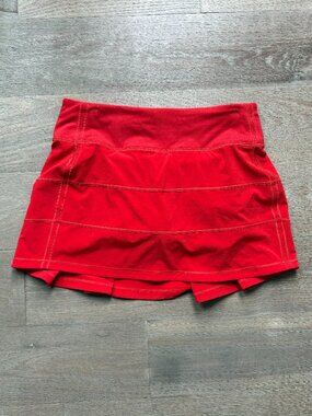 Lululemon Pace Rival Mid-Rise Skirt, Size 2, Color Red